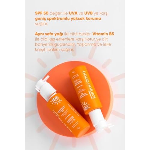 Bade Natural Mineral Sunscreen Milk SPF 50 ? Broad Spectrum UVA/UVB Protection for Face & Body with Zinc Oxide, Calendula Oil & Vitamin B5 ? 3.38 fl oz