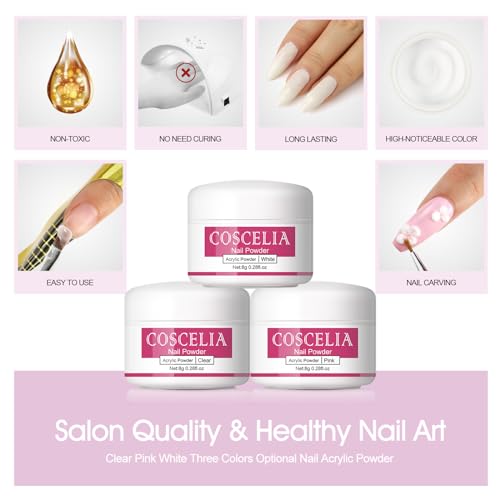 Acrylic Nail Kit with Everything for Beginner with Drill and U V Light Professional Nails Acrylic Set 12Pcs Decoration Powder Art Starter Mother's Day Gifts for Women Mom DIY