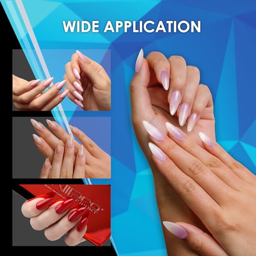 Soft Gel Tips Ultra Clear Pre-Roughened 550 pcs (Medium Almondletto)