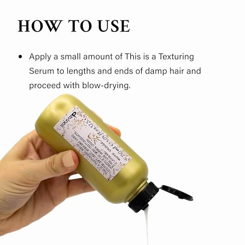 Davines This Is A Texturizing Serum, Light Hold Texture & Structure - Serum for Wavy Looks - Adds Body & Softness without Weighing Down, 5.07 Fl Oz