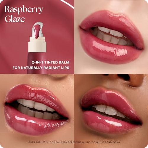 Nature Republic Honey Melting Lip Butter Balm ? Hydrating Tinted Plumping Lip Balm with Peptides, for Sheer & Glossy, Fuller-Looking Lips (RASPBERRY GLAZE)