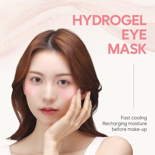 Koelf Ruby & Bulgarian Rose Hydrogel Eye Patch 60ea (30pairs) - Soothing, Hydrating Eye Mask with Rose Water, Green Tea and Yuja for Brighter Under Eye, for Puffy Eyes, Eye Bags