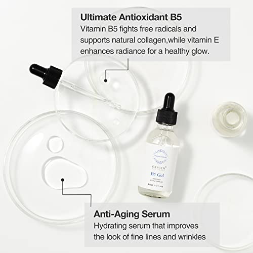 OxygenCeuticals B5 Gel ? Hydrating Serum with Vitamin B5 (Panthenol), Hyaluronic Acid & Adenosine, Moisturizing & Anti-Wrinkle Care for Healthy, Elastic Skin. 1.01 fl.oz (30ml)