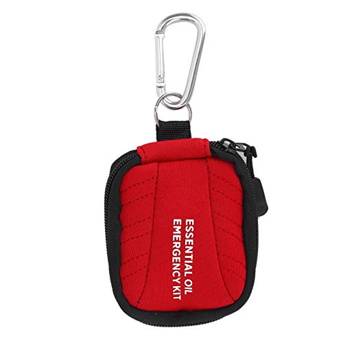 Pongnas Essential Oil Travel Carrying Case, Anti-drop Holds 16 Slots Portable Mini Travel Storage Bag With a Key Chain