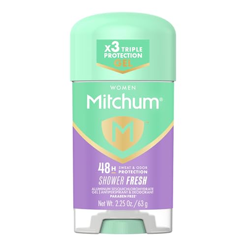 Mitchum Women¡¯s Triple Odor Protection Antiperspirant & Deodorant Gel, Shower Fresh, 48HR Protection, 2.25 oz