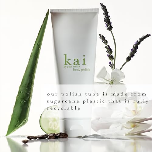 kai body polish ? 8 oz exfoliating scrub with sugar & sea salt, light white floral scent experience smooth, soft skin you¡¯ll love | hydrating, clean beauty ritual - recyclable packaging