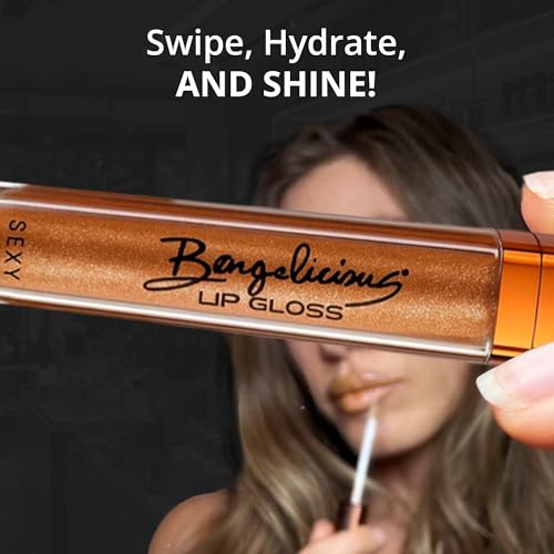 Mocha Glow Brown Sheer Transparent Sparkle Lip Gloss for Women - Hydrating, Vitamin E Infused - Smooth Application, Clean Formula - Brown Lipgloss, 1 Pack