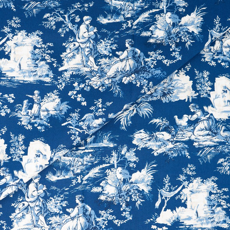 Cotton Quilt Fabric - 2 Yards Navy Print for Sewing & Home Decor