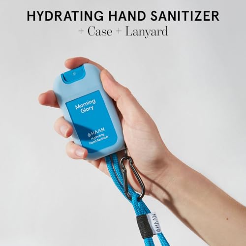 HAAN Hydrating Hand Cleansing Spray with Lanyard - Hydrating Cleansers - Moisturizes and Refreshes - Travel Size - Morning Glory - 2 pc