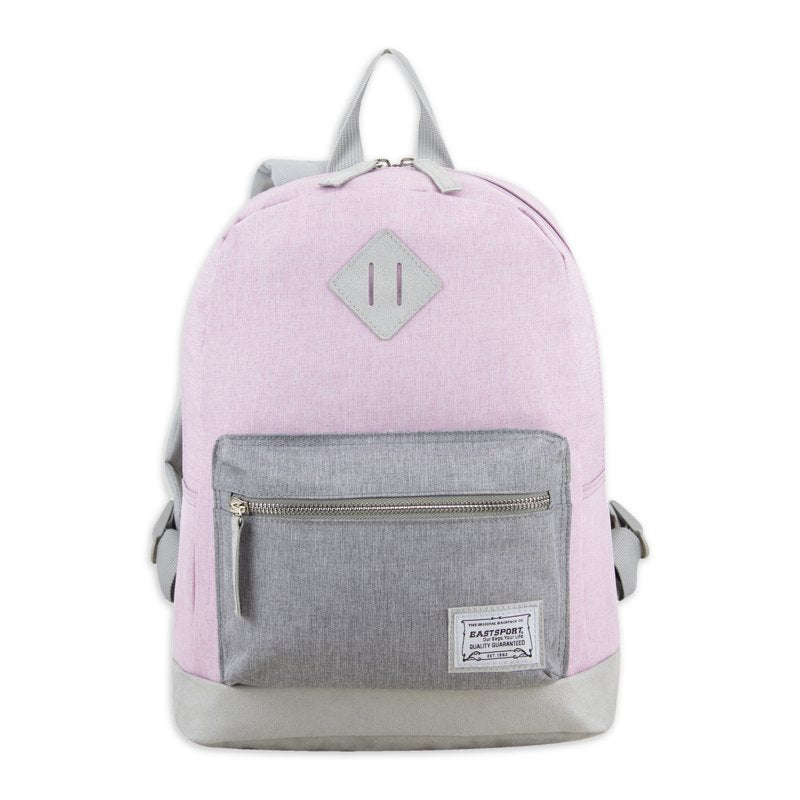 Mini Backpack for Women with Tech Sleeve & Padded Straps - Pink Grey