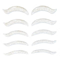 Libeauty Lash Lift Rods, Korean Glueless Lash Lift Pads, Designed for Open-Eye Eyelash Lift, Self Adhesive Eyelash Perm Rods, Eyelash Lifting Tools & Supplies, 5 Sizes Clear