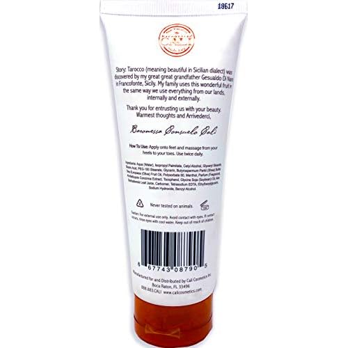 Baronessa Cali Tarocco Sicilian Blood Orange Foot Cream - Refreshing and Moisturizing - 4 Ounce