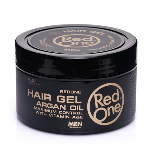 Redone Argan Hair Gel 13.5 fl oz (400ml) | Strong Hold Styling Gel for Men & Women | Argan Oil Infused Hair Gel for Curly, Slick Back & Natural Styles | High Shine, Eco-Friendly Formula