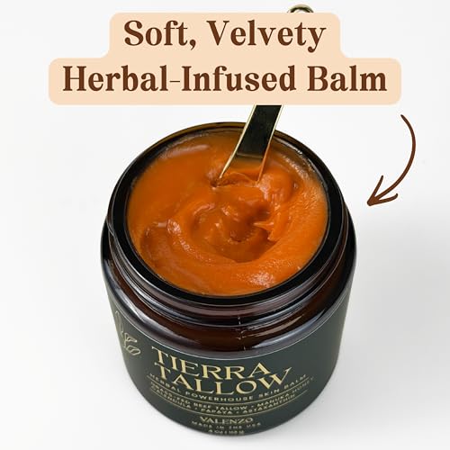 Tallow Balm for Face & Body ? Grass-Fed Beef Tallow Moisturizer for Sensitive Skin, Infused with Botanicals, Papaya, Manuka Honey & Astaxanthin
