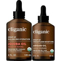 Cliganic Carrier Oils Duo: Organic Jojoba Oil and Organic Argan Oil