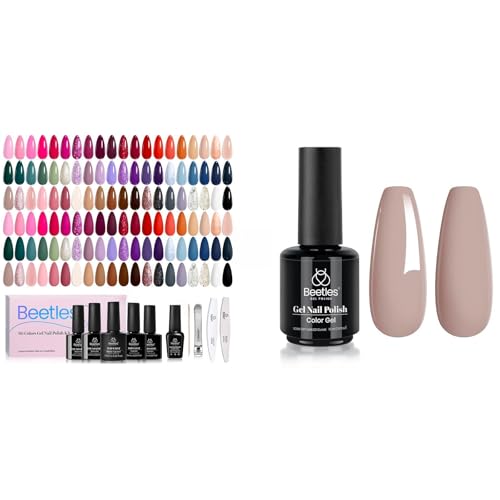 Beetles 60 Colors Spring Summer 69 PCS Gel Nail Polish Set Neutral Grey Taupe Nude Gel Nail Polish