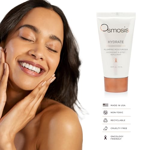 OSMOSIS HYDRATE Plumping Facial Moisturizer with Shea Butter, Skin-Soothing and Firming for Aging, Pigmented, Sensitive, Dry, and Irritated Skin, 1.69 Fl Oz