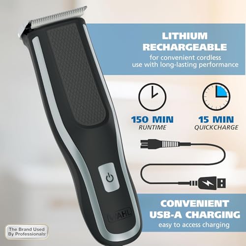 Wahl Clipper Self-Haircut Pro Lithium Ion Cordless Hair Clippers, Easy to Use Self Haircutting Kit Designed for DIY Haircuts ? Model 3026122