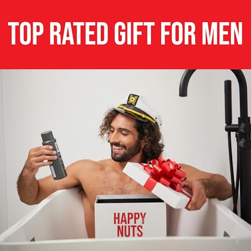 HAPPY NUTS Big Wood Body and Nut Wash - Moisturizing Men's Shower Gel, Natural Bodywash with Deep Cleanse for Sensitive Skin - Men's Body Soap (3 Pack, Big Wood)