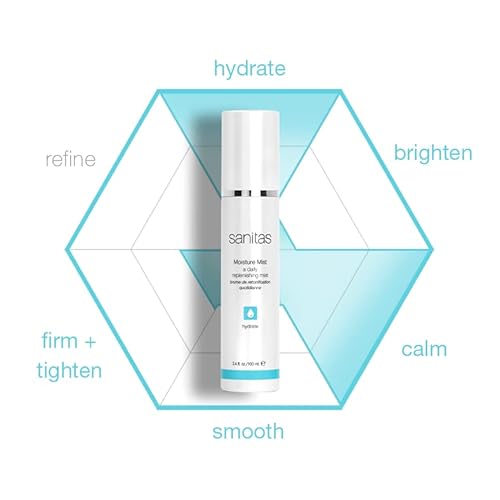 Sanitas Skincare Moisture Mist, Moisture Infusing Spray, Hyaluronic Acid, Beta Glucan, Hydrating Mist, 3.4 Ounces