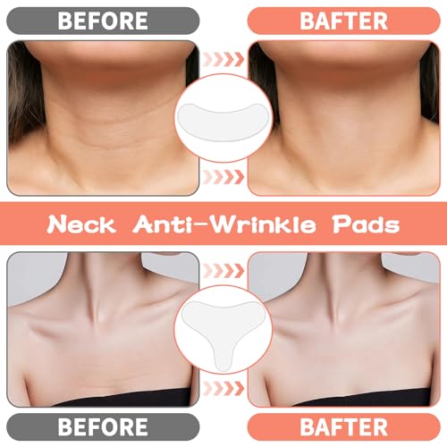 Neck Wrinkle Patches, Anti Wrinkle Silicone Patches£¬Reusable Neck & Chest Firming and Tightening Facial Masks, Collagen Neck Fine Line Pads for Women Reduce Fine Wrinkles, Moisturizing & Firming