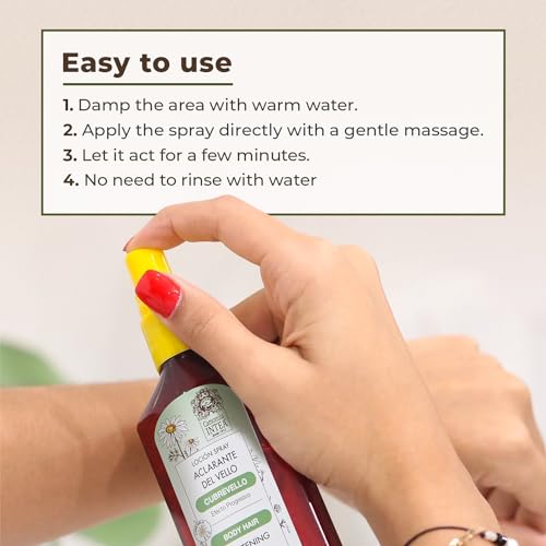 Intea Cubrevello Hair Lightener Lotion - Bottle Spray with Ecologic Natural Chamomile Extract - Paraben and Ammonia FREE - 3.4 oz