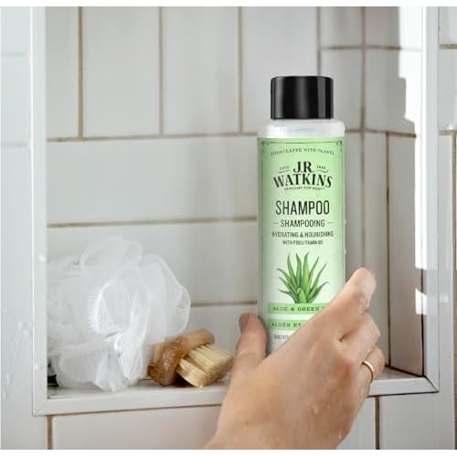 J.R. Watkins Daily Hydration Shampoo, Aloe & Green Tea - 12 fl oz (Pack of 2)
