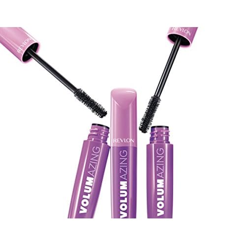 Revlon Volumazing Mascara, Oversized Brush for Thick, Fluffy, Fanned-Out Eye Lashes, Long Lasting, Black (902), 0.3 oz