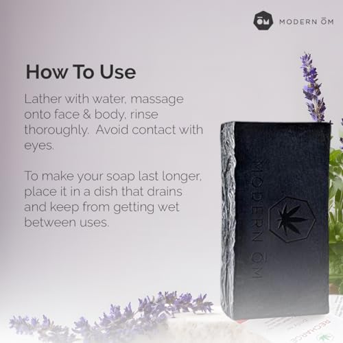 Modern ?M Shungite Recharge Bar Soap | Vegan, Non-GMO Soap for All Skin Types Face and Body | Made In U.S.A (1 Count (Pack of 1)