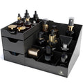 Uncluttered Designs Large Black Vanity Organizer - Countertop Mens Organizer With Drawers for Cologne, Deodorant, Beard, Shaving Lotion, Perfume & Skincare - Perfect for Bathroom & Bedroom Storage