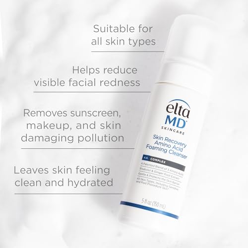 EltaMD Skin Recovery Amino Acid Foaming Facial Cleanser, Gentle Face Cleanser for Sensitive Skin