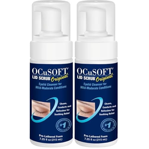OCuSOFT Lid Scrub Foaming Eyelid Cleanser, 7.25 Fluid Ounce (Pack of 2)