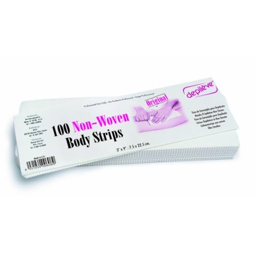 Depileve Body Wax Strips - Hair Removal Waxing Strips for Legs, Arms, Underarms and Bikini - Nonwoven - Pack of 100