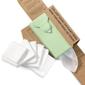 LastTissue¢ç Reusable Cotton Tissue Pack | Face Towels & Handkerchiefs for Men & Women ? Washable, Sustainable Facial Tissue with Storage Case - Green