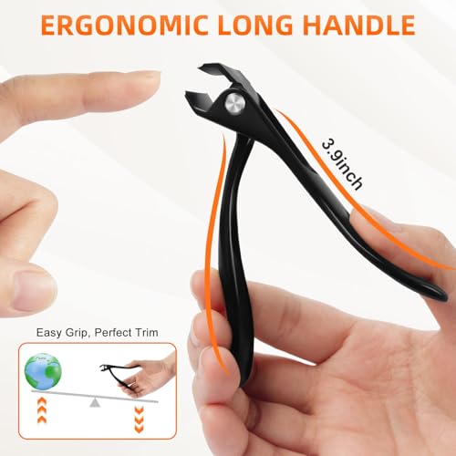 Slanted Toenail Clippers for Seniors Thick Toenails, Angled Head Large Toe Nail Clippers