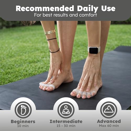 Awesome Toes Spacers & Separators Kit ? Fast Relief for Hammertoe & Bunions | Includes Toe Stretch Band, Individual Toe Spacers & Full Toe Spacers for Walking, Running, & Yoga Practice | Large