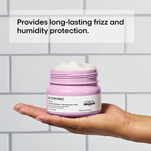 L'Or?al Professionnel Paris Liss Unlimited Mask - For Frizz-Prone Hair, Provides Long-Lasting Frizz and Humidity Protection, With Prokeratin