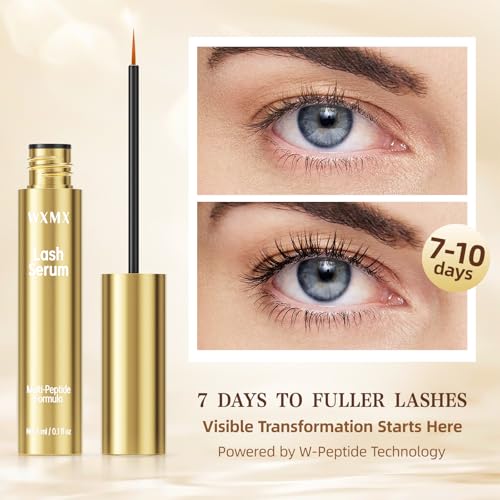 Lash Serum for Eyelash Growth ? Visible Results in 7 Days, Powered by W-Peptide Technology, Fuller-Looking Lashes, Hormone-Free & Gentle for Sensitive Eyes, 3ml (0.1 fl oz)