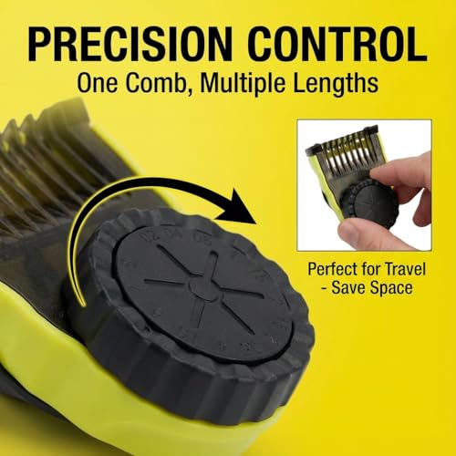 7-Pack Set Compatible with QP2520 QP2530 QP2630 QP6510, 1 Adjustable & 6 Fixed Combs Replacement for philips norelco one blade guards, Face Trimming Kit