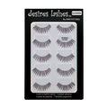 Eyelashes Cat Eye Lashes Natural Look Wispy Short Fluffy Faux-Mink Lashes Fake Eyelashes 5 Pairs Multipack (Invisible Band)