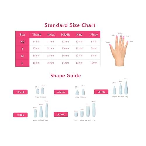 LOVFUL Press on Nails Candy Diamonds & White French Tip | Luxury Spring French Tip Glossy Press On Nails with Bling | Square Long 2.2 in | H36 (L)