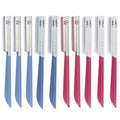 10 pcs Eyebrow Razor WomenFace Razors Facial Hair Removal Exfoliating Dermaplaning Tool Face Shavers Upper Lip Hair Removal Travel Razor(Red and Blue)