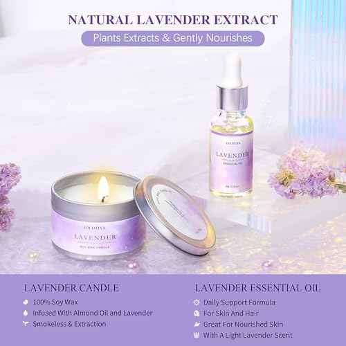 Gifts for Women, Birthday Gifts for Women, 9pc Lavender Bath and Body Gifts Set, Self Care Gifts Spa Gifts Basket, Relaxing Bath Sets for Mom, Girlfriend, Sister, Female Friends, Coworker