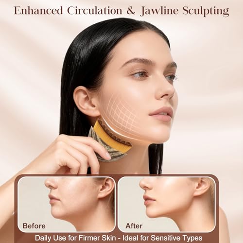 Lymphatic Contour Face Brush - Lymphatic Drainage Massager for Reducing Double Chin & Jawline Sculpting, Ultra-Soft Bristles for Lymphatic Drainage, Ergonomic Portable Design with Travel Case(2pcs)