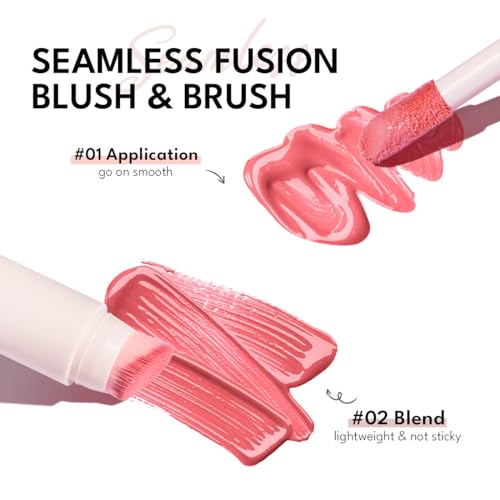 imakeupnow Liquid Blush Stick for Cheeks Natural Matte Finish Make Up, High Pigment Blush Stick Long-lasting Dewy Cheek Tint With Build in Brush#L001