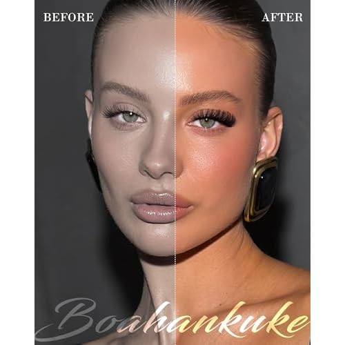 False Eyelashes Full Mink Lashes Long Eyelashes 200D Wispy Thick Russian Strip Lashes Cat Eye Volume Lash Strips D Curvature Dramatic 7 Pairs Fake Lash Extensions by Boahankuke