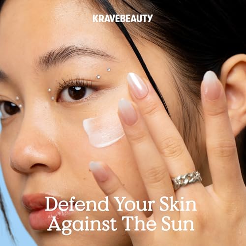 KraveBeauty Beet The Sun Lightweight Sunscreen SPF 40 PA+++, Broad Spectrum Facial Sunscreen with Beet Root Extract & Hyaluronic Acid, Non-Greasy Daily SPF Lotion for Face, Fragrance Free, 50 mL
