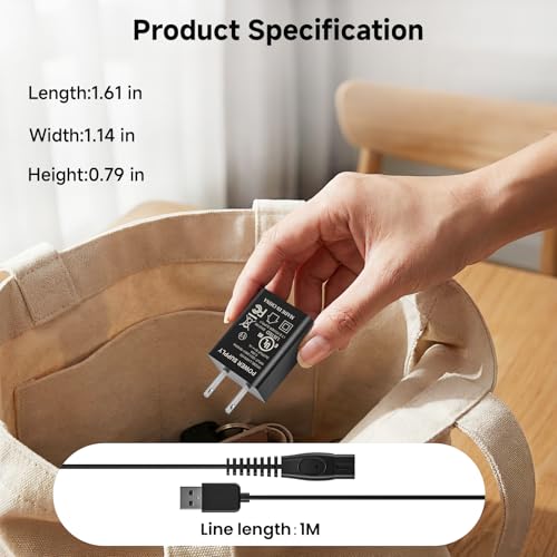 5V Fast Charger Fit for Philips Norelco One Blade 360 QP2724 QP2834 QP1324 QP1924 QP4530 QP4631 QP6542 QP6552 MG5910 MG7910 MG9510 MG9525 for Phillips Norelco Shaver Electric Trimmer Razor
