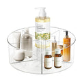 360¡Æ Rotating Makeup Organizer 11.5" Clear Turntable Lazy Susan Organizer for Vanity, Bathroom Counter, Pantry, Cabinet, Spinning Cosmetic Storage Holder with 5 Dividers for Skincare, Makeup Brushes
