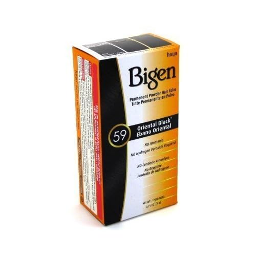 Bigen Permanent Powder Hair Color 59 Oriental Black 1 ea (Pack of 6)